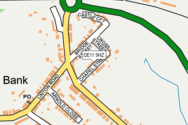 DE11 9HZ map - OS OpenMap – Local (Ordnance Survey)