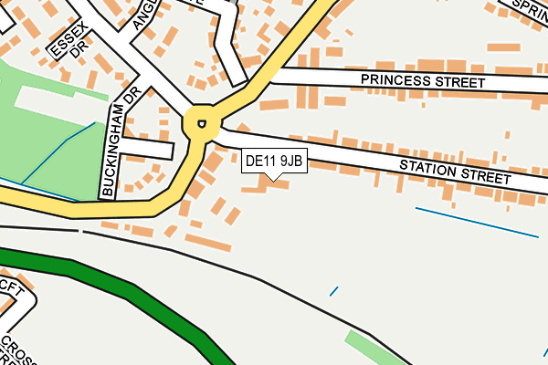 DE11 9JB map - OS OpenMap – Local (Ordnance Survey)