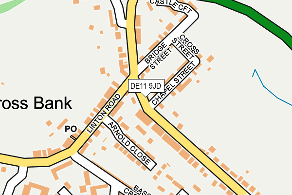 DE11 9JD map - OS OpenMap – Local (Ordnance Survey)