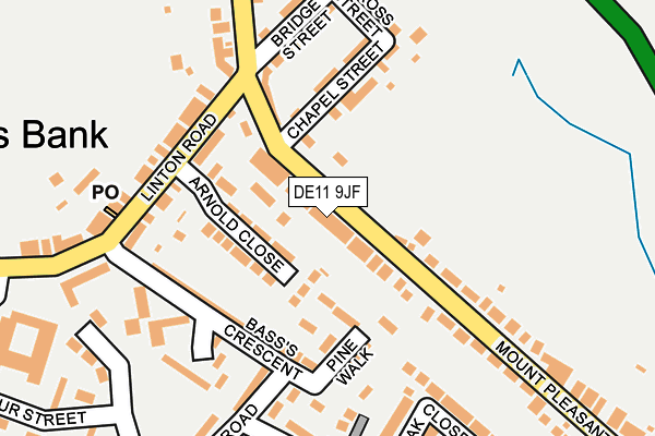 DE11 9JF map - OS OpenMap – Local (Ordnance Survey)