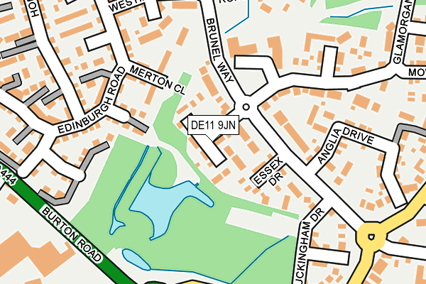 DE11 9JN map - OS OpenMap – Local (Ordnance Survey)