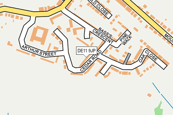 DE11 9JP map - OS OpenMap – Local (Ordnance Survey)