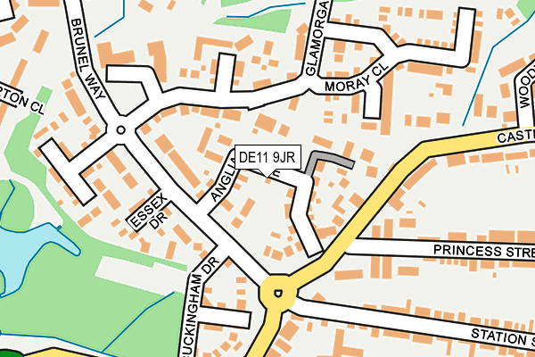DE11 9JR map - OS OpenMap – Local (Ordnance Survey)