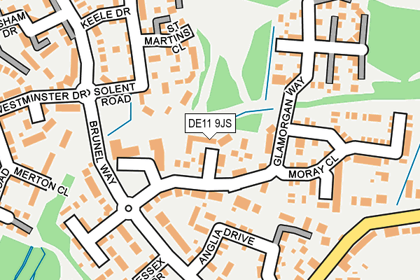 DE11 9JS map - OS OpenMap – Local (Ordnance Survey)