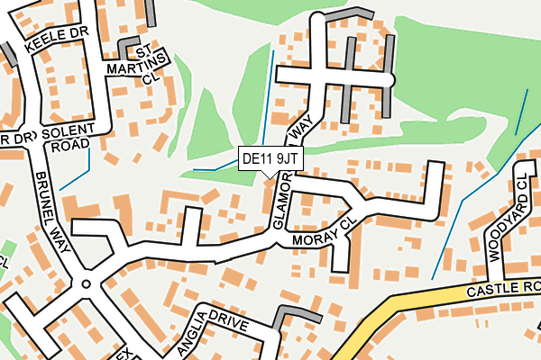 DE11 9JT map - OS OpenMap – Local (Ordnance Survey)