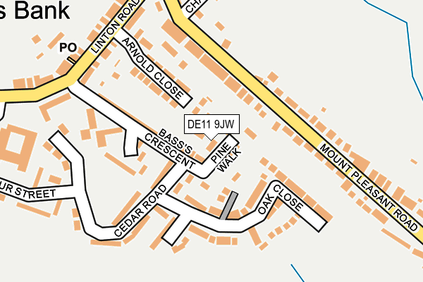 DE11 9JW map - OS OpenMap – Local (Ordnance Survey)