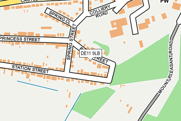 DE11 9LB map - OS OpenMap – Local (Ordnance Survey)