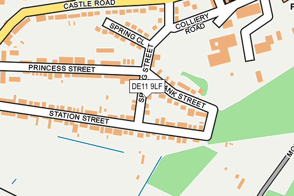 DE11 9LF map - OS OpenMap – Local (Ordnance Survey)