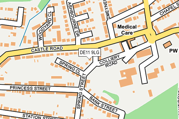 DE11 9LG map - OS OpenMap – Local (Ordnance Survey)