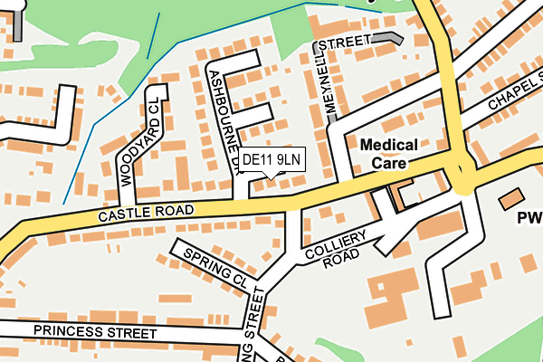DE11 9LN map - OS OpenMap – Local (Ordnance Survey)