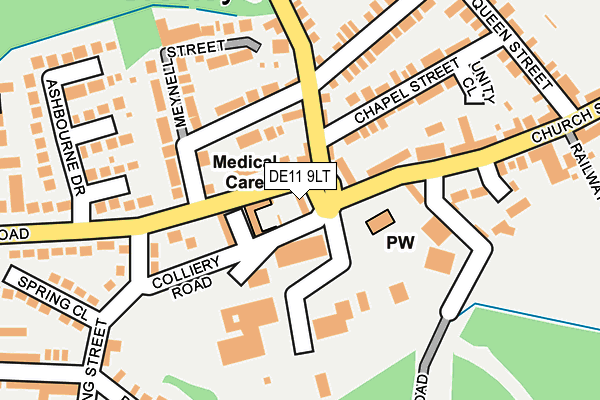 DE11 9LT map - OS OpenMap – Local (Ordnance Survey)