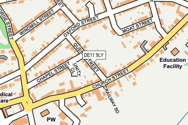 DE11 9LY map - OS OpenMap – Local (Ordnance Survey)