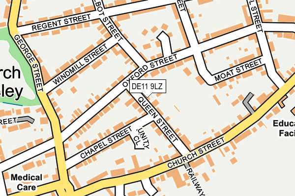 DE11 9LZ map - OS OpenMap – Local (Ordnance Survey)