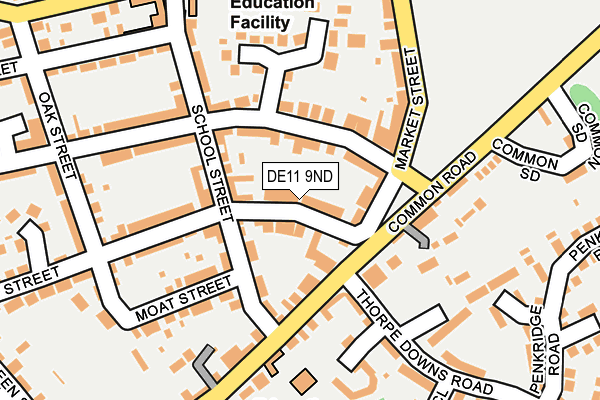 DE11 9ND map - OS OpenMap – Local (Ordnance Survey)
