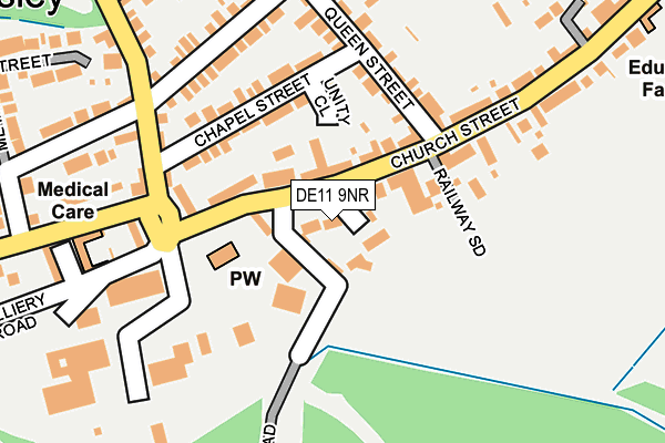 DE11 9NR map - OS OpenMap – Local (Ordnance Survey)