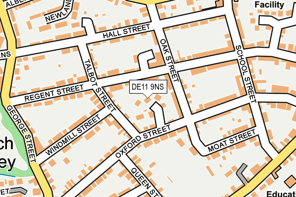 DE11 9NS map - OS OpenMap – Local (Ordnance Survey)
