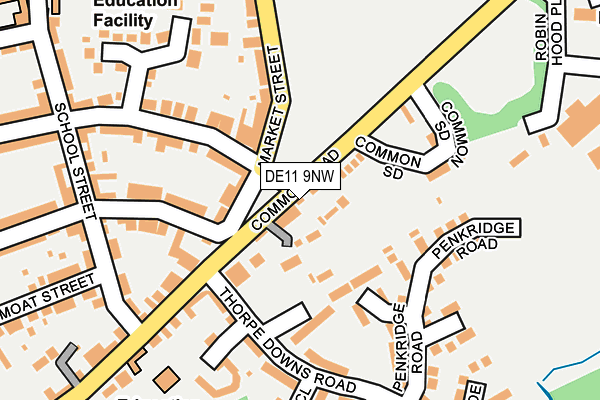 DE11 9NW map - OS OpenMap – Local (Ordnance Survey)