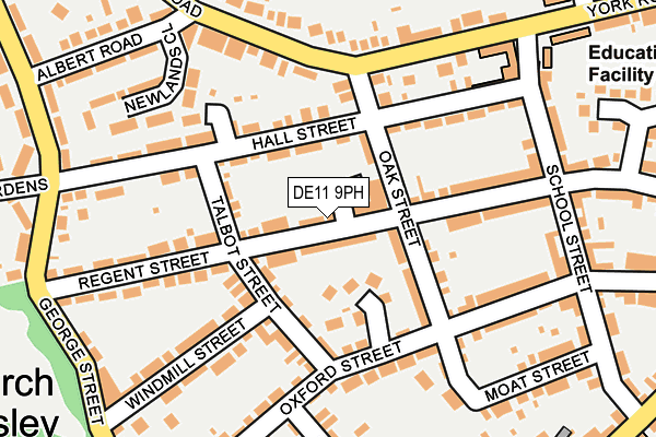 DE11 9PH map - OS OpenMap – Local (Ordnance Survey)