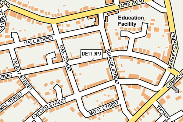 DE11 9PJ map - OS OpenMap – Local (Ordnance Survey)