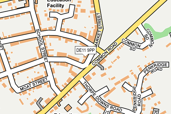 DE11 9PP map - OS OpenMap – Local (Ordnance Survey)