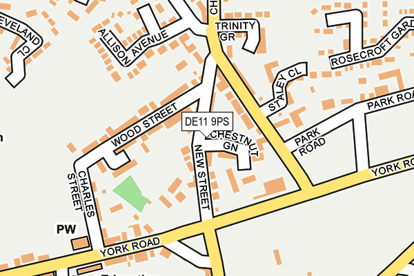 DE11 9PS map - OS OpenMap – Local (Ordnance Survey)