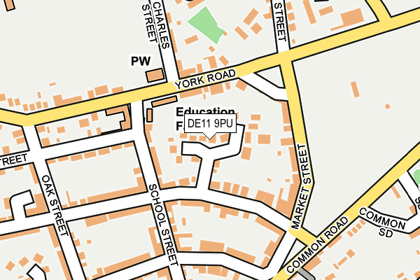DE11 9PU map - OS OpenMap – Local (Ordnance Survey)