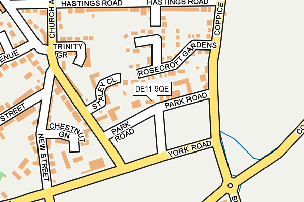 DE11 9QE map - OS OpenMap – Local (Ordnance Survey)