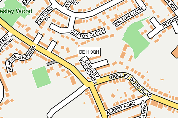 DE11 9QH map - OS OpenMap – Local (Ordnance Survey)