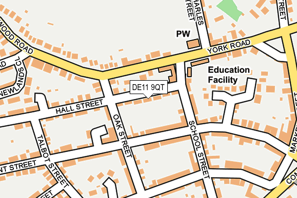 DE11 9QT map - OS OpenMap – Local (Ordnance Survey)