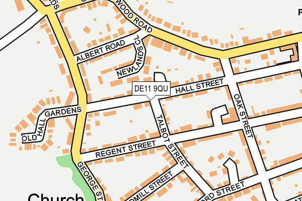 DE11 9QU map - OS OpenMap – Local (Ordnance Survey)