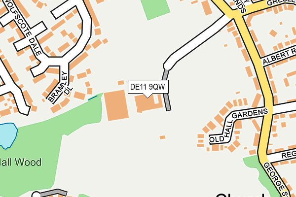 DE11 9QW map - OS OpenMap – Local (Ordnance Survey)
