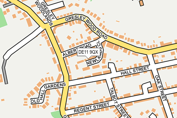 DE11 9QX map - OS OpenMap – Local (Ordnance Survey)