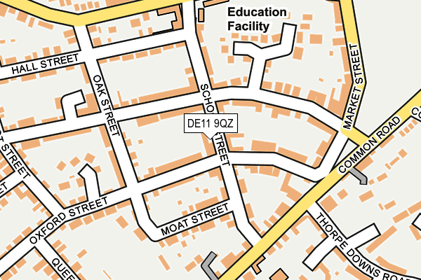 DE11 9QZ map - OS OpenMap – Local (Ordnance Survey)