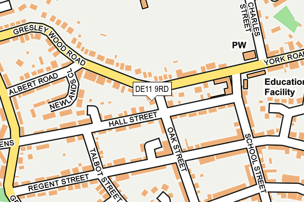 DE11 9RD map - OS OpenMap – Local (Ordnance Survey)