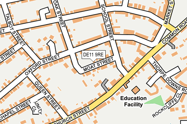 Map of GRESLEY ROVERS FOOTBALL CLUB LIMITED at local scale