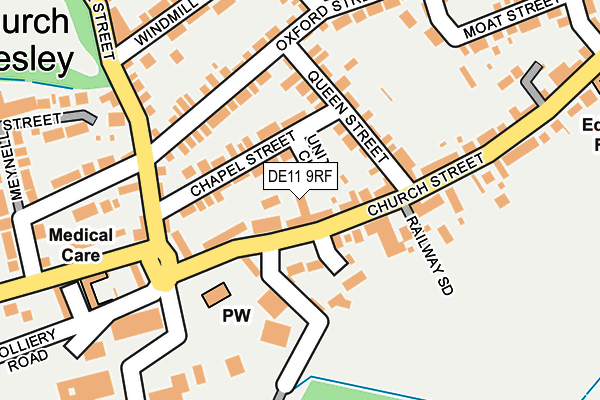 DE11 9RF map - OS OpenMap – Local (Ordnance Survey)