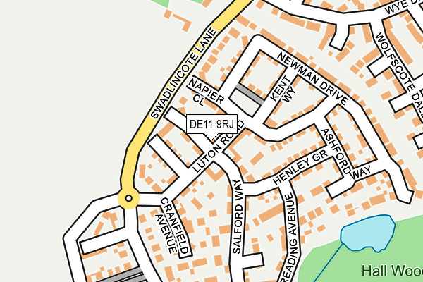 DE11 9RJ map - OS OpenMap – Local (Ordnance Survey)
