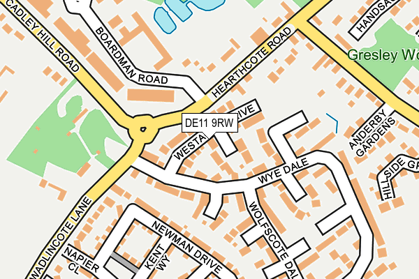 DE11 9RW map - OS OpenMap – Local (Ordnance Survey)