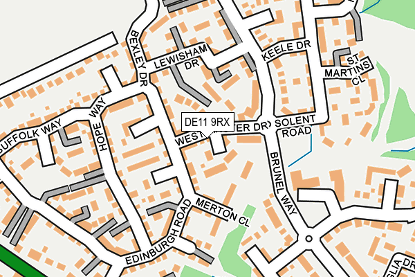 DE11 9RX map - OS OpenMap – Local (Ordnance Survey)