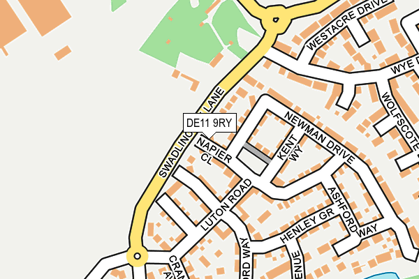 DE11 9RY map - OS OpenMap – Local (Ordnance Survey)