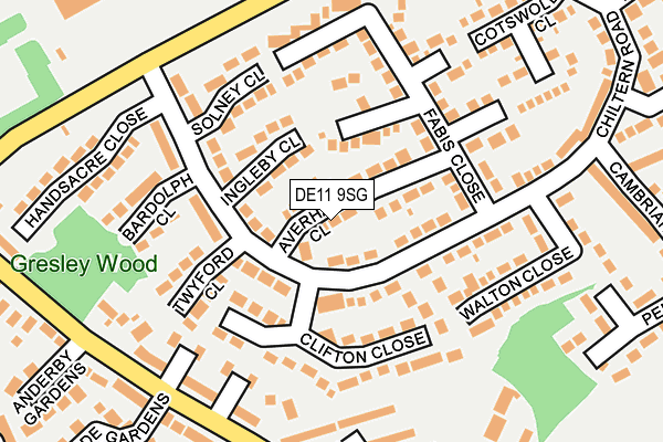 DE11 9SG map - OS OpenMap – Local (Ordnance Survey)