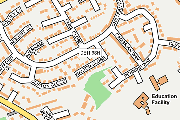DE11 9SH map - OS OpenMap – Local (Ordnance Survey)