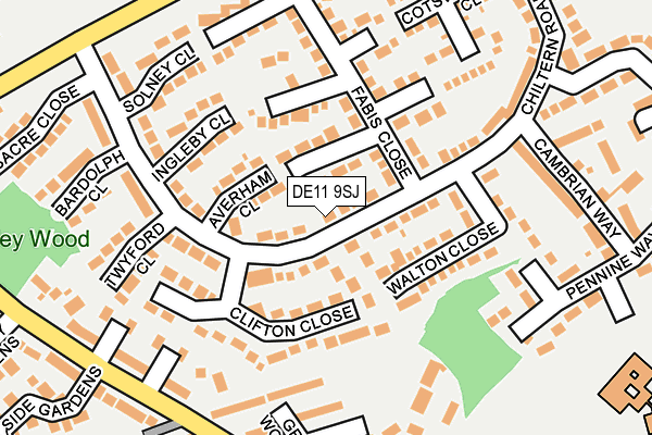 DE11 9SJ map - OS OpenMap – Local (Ordnance Survey)