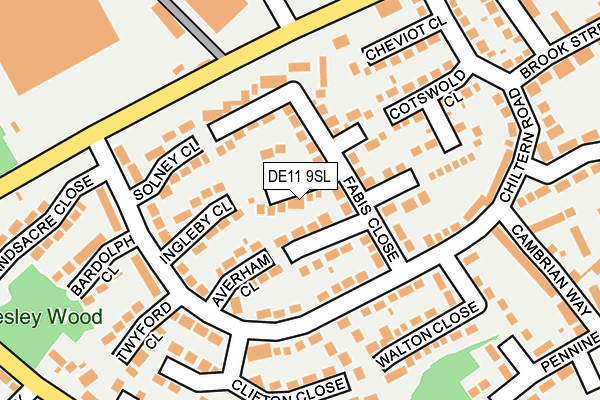 DE11 9SL map - OS OpenMap – Local (Ordnance Survey)