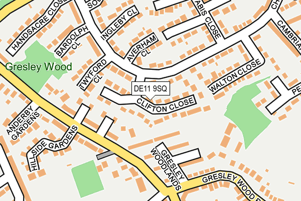 DE11 9SQ map - OS OpenMap – Local (Ordnance Survey)