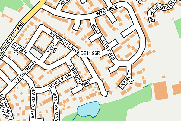 DE11 9SR map - OS OpenMap – Local (Ordnance Survey)