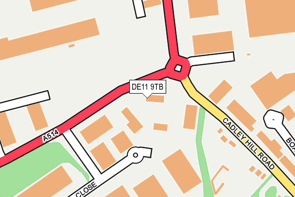 DE11 9TB map - OS OpenMap – Local (Ordnance Survey)