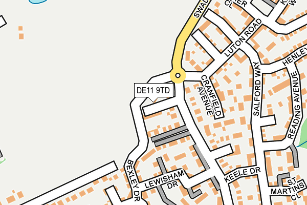 DE11 9TD map - OS OpenMap – Local (Ordnance Survey)