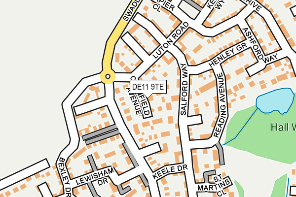 DE11 9TE map - OS OpenMap – Local (Ordnance Survey)