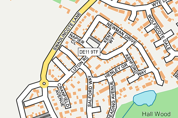 DE11 9TF map - OS OpenMap – Local (Ordnance Survey)